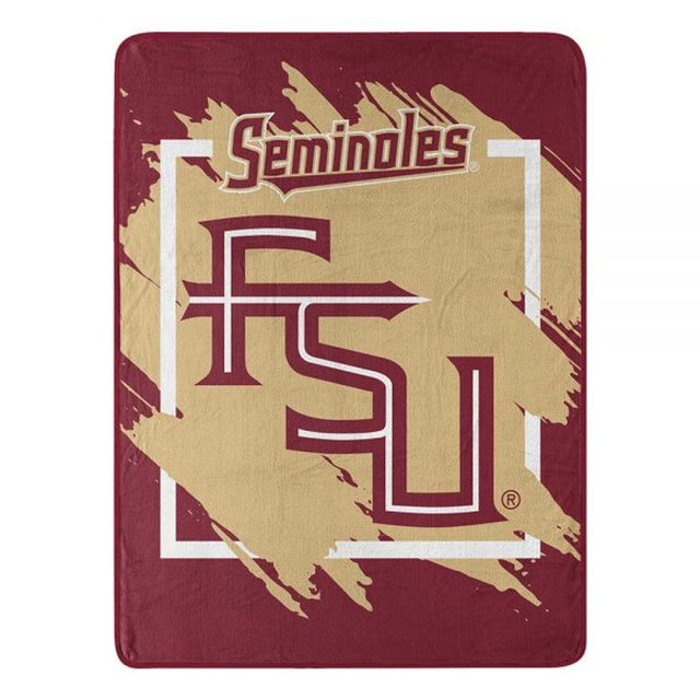 Manta de los Florida State Seminoles, diseño dimensional Micro Raschel, 46 x 60, enrollada