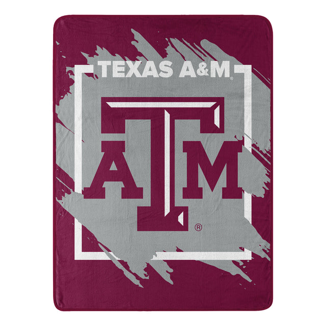 Manta de Texas A&amp;M Aggies de 46 x 60 pulgadas, diseño micro Raschel, enrollada