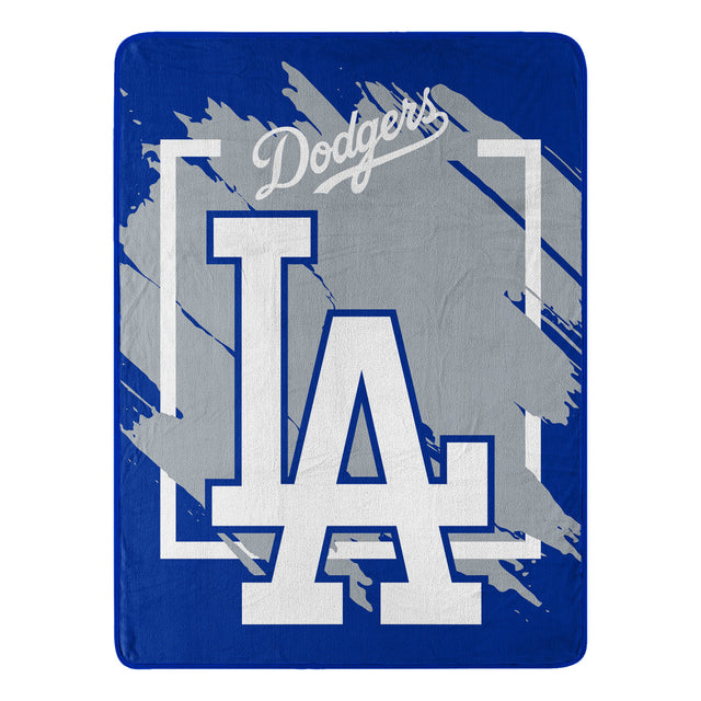 Manta de Los Angeles Dodgers de 46 x 60 pulgadas con diseño micro Raschel y diseño dimensional enrollado