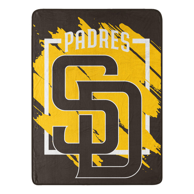 San Diego Padres Blanket 46x60 Micro Raschel Dimensional Design Rolled