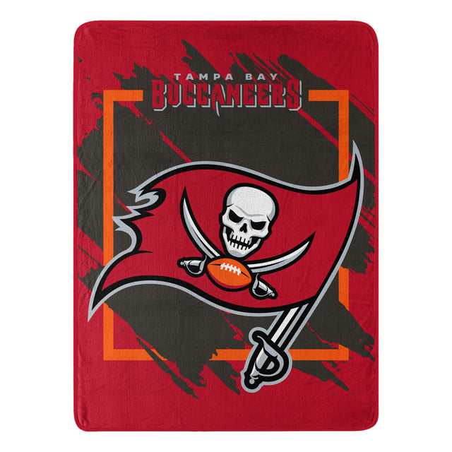 Manta de los Tampa Bay Buccaneers, diseño micro Raschel dimensional enrollada, 46 x 60