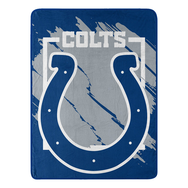 Manta de los Indianapolis Colts, diseño micro Raschel dimensional enrollada, 46 x 60