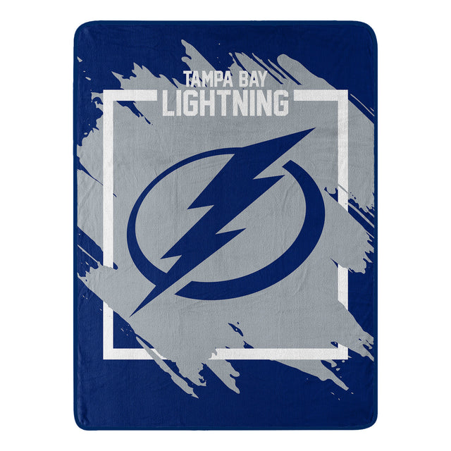 Manta Tampa Bay Lightning de 46 x 60, diseño dimensional Micro Raschel enrollada