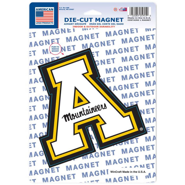 Appalachian State Mountaineers Die Cut Logo Magnet 6.25" x 9"