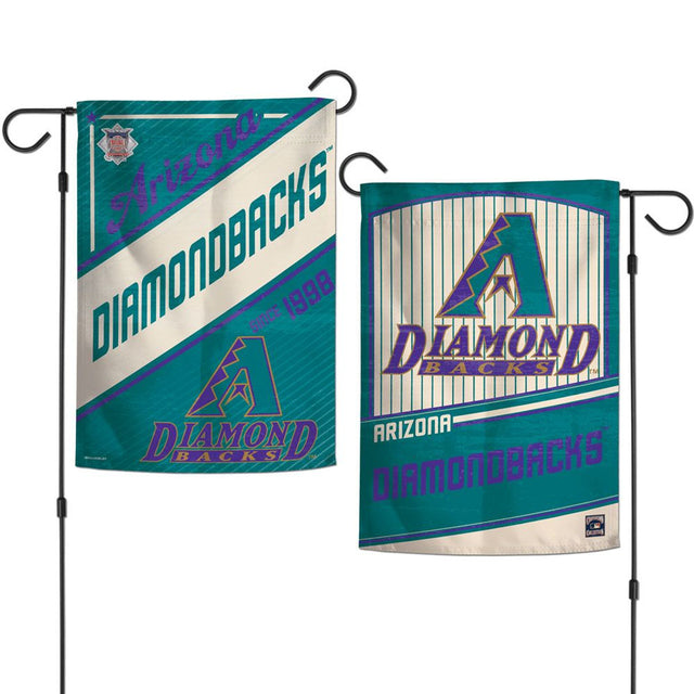 Bandera de los Diamondbacks de Arizona, estilo jardín, 12 x 18, de Cooperstown, de 2 lados