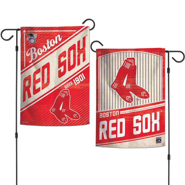 Bandera de los Boston Red Sox de 12 x 18 pulgadas, estilo jardín, de 2 lados, Cooperstown