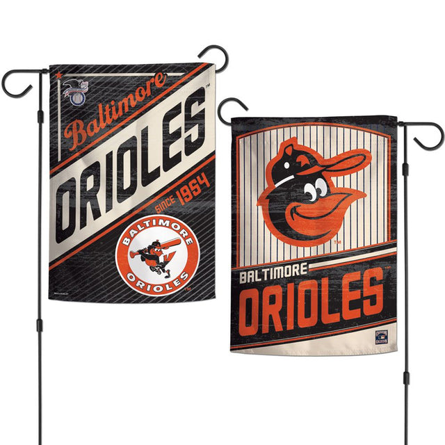 Bandera de los Baltimore Orioles de 12 x 18 pulgadas, estilo jardín, de 2 lados, Cooperstown