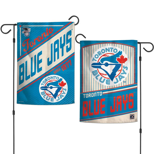 Bandera de los Toronto Blue Jays de 12 x 18 pulgadas, estilo jardín, de 2 lados, Cooperstown