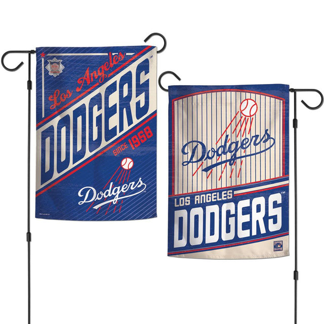 Bandera de los Dodgers de Los Ángeles de 12 x 18 pulgadas, estilo jardín, de 2 lados, Cooperstown