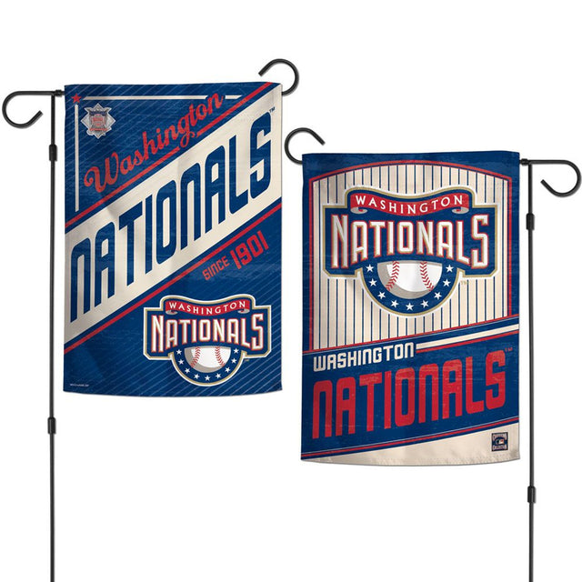 Bandera de los Washington Nationals de 12 x 18 pulgadas, estilo jardín, de 2 lados, Cooperstown