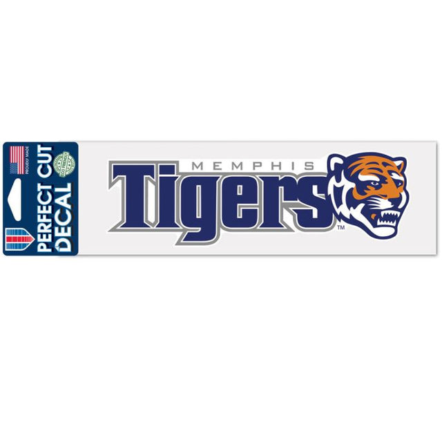 Calcomanías de corte perfecto de Memphis Tigers de 3" x 10"