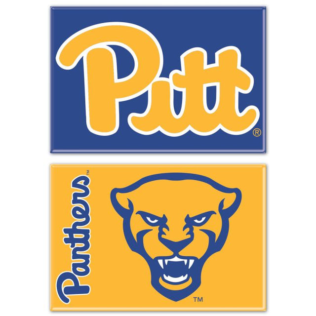 Imán rectangular de los Pittsburgh Panthers, paquete de 2, 2 x 3 pulgadas