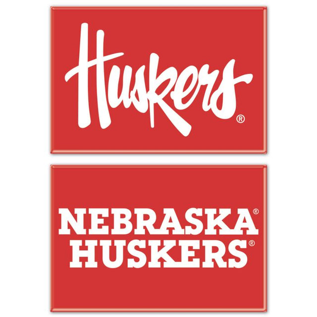 Nebraska Cornhuskers Rectangle Magnet, 2pack 2" x 3"