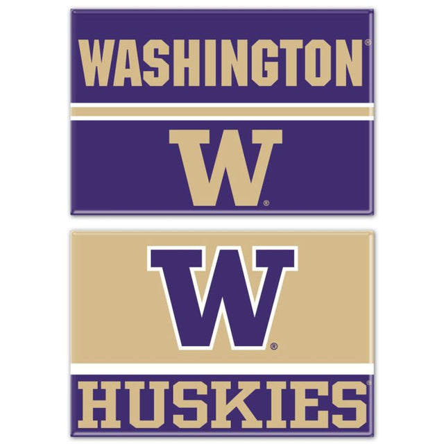 Washington Huskies Rectangle Magnet, 2pack 2" x 3"