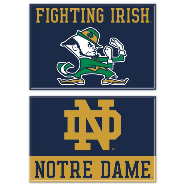 Notre Dame Fighting Irish Rectangle Magnet, 2pack 2" x 3"