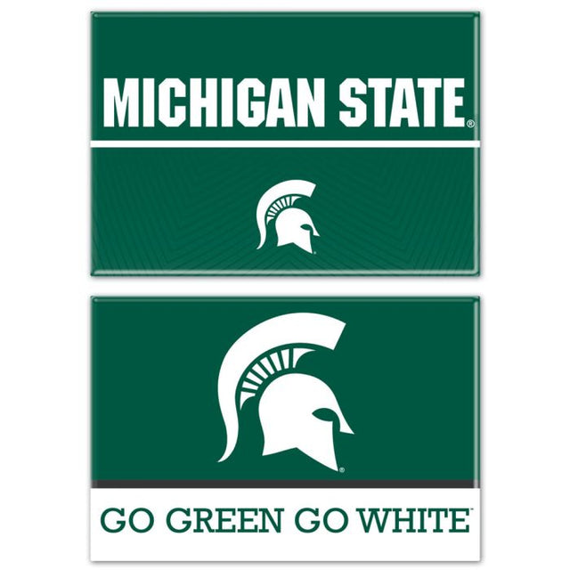 Michigan State Spartans Rectangle Magnet, 2pack 2" x 3"