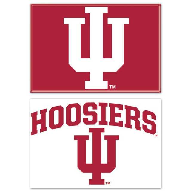 Indiana Hoosiers Rectangle Magnet, 2pack 2" x 3"