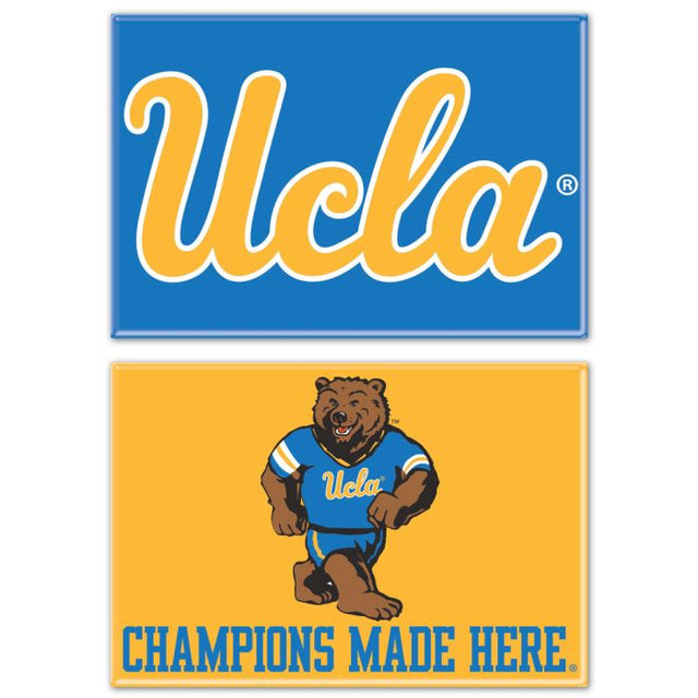 Imán rectangular de los Bruins de UCLA, paquete de 2, 2 x 3 pulgadas