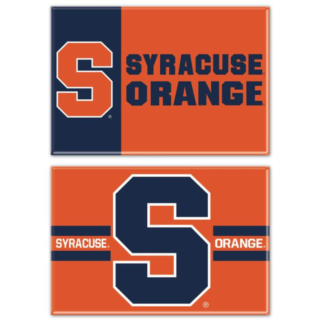 Syracuse Orange Rectangle Magnet, 2pack 2" x 3"