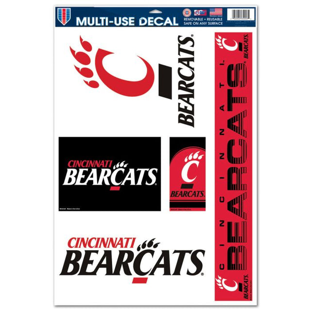 Calcomanía multiusos de Cincinnati Bearcats de 11" x 17"