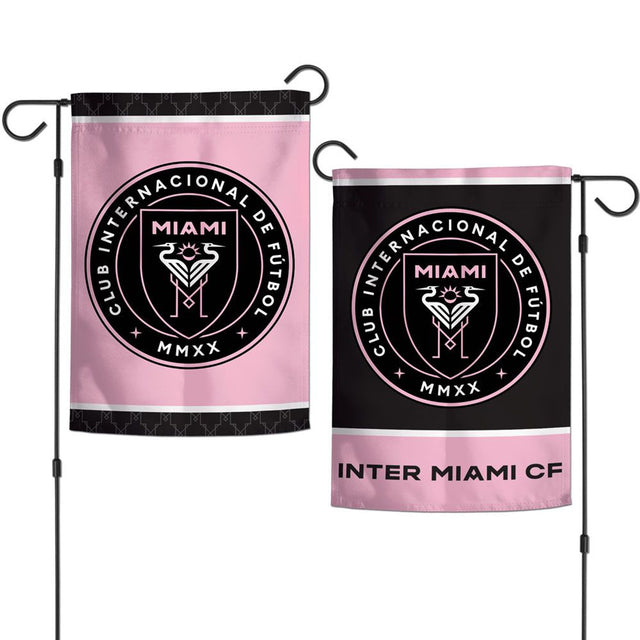 Bandera del Inter Miami CF de 12 x 18 cm estilo jardín