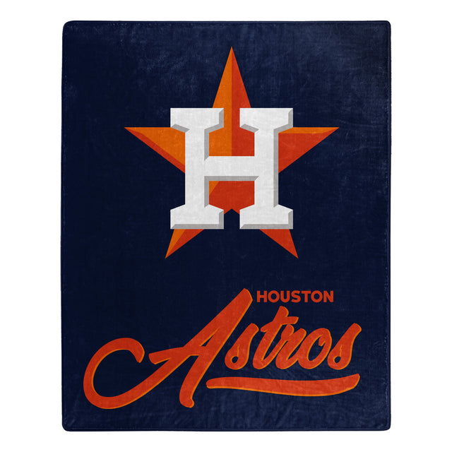 Manta de los Houston Astros de 50 x 60 pulgadas con diseño exclusivo de Raschel