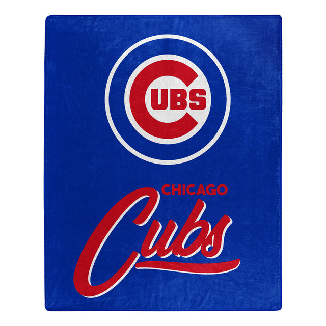 Manta de los Chicago Cubs de 50 x 60 con diseño exclusivo de Raschel