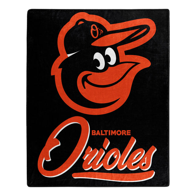 Manta de los Baltimore Orioles de 50 x 60 pulgadas, diseño exclusivo de Raschel