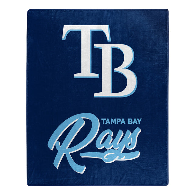 Manta de los Tampa Bay Rays de 50 x 60 con diseño exclusivo de Raschel