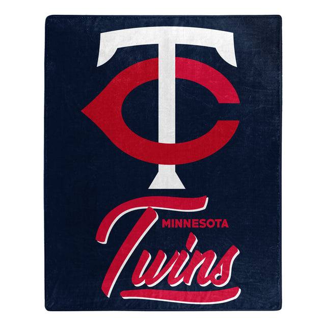 Manta de los Minnesota Twins de 50 x 60 pulgadas con diseño exclusivo de Raschel