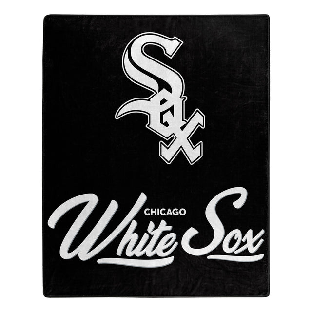 Manta de los White Sox de Chicago de 50 x 60 pulgadas, diseño exclusivo de Raschel