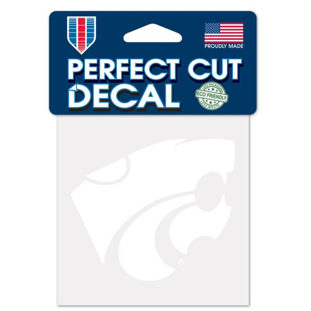 Kansas State Wildcats Perfect Cut White Decal 4" x 4"