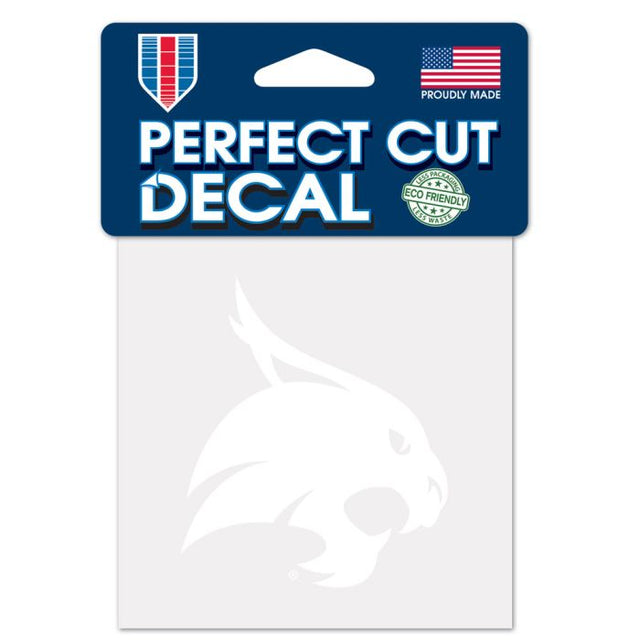 Texas State Bobcats Perfect Cut White Decal 4" x 4"