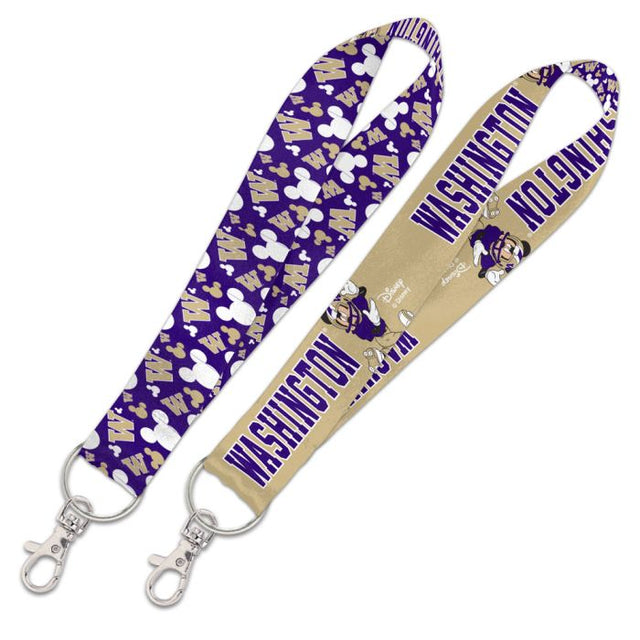 Correa para llaves con cordón de 1 pulgada de los Washington Huskies/Disney DISNEY