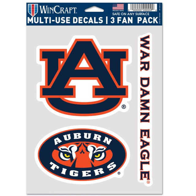 Paquete multiusos para 3 fanáticos de Auburn Tigers