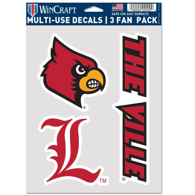 Louisville Cardinals Multi Use 3 Fan Pack