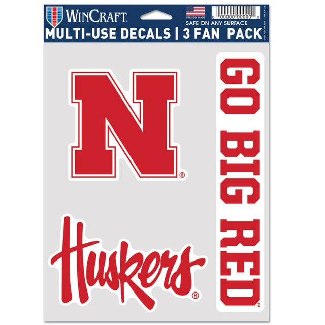 PAQUETE DE 3 VENTILADORES MULTIUSOS DE LOS NEBRASKA CORNHUSKERS