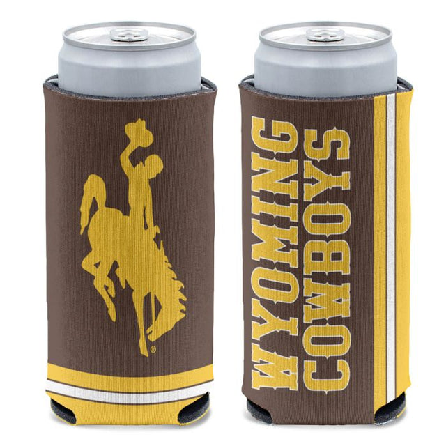 Enfriador de latas delgado de 12 oz de los Wyoming Cowboys