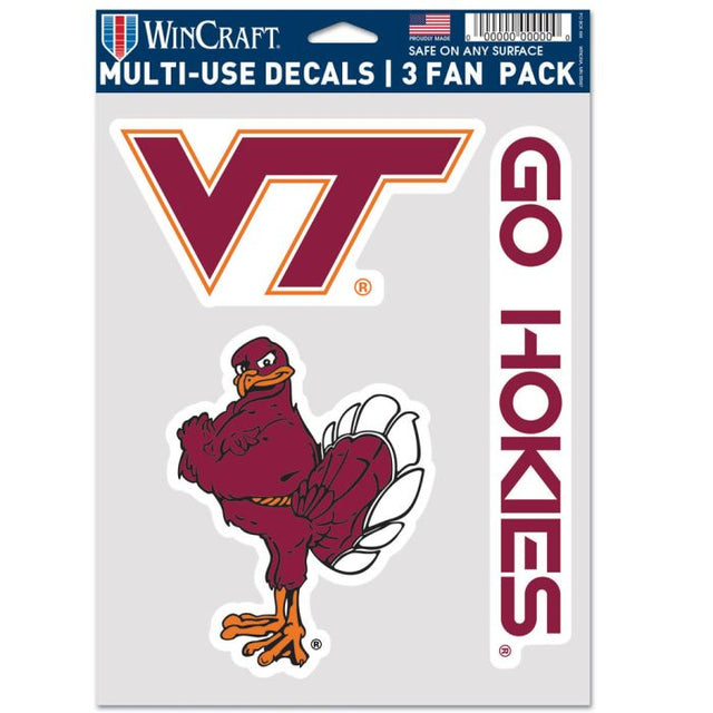 Paquete de 3 ventiladores multiusos de Virginia Tech Hokies