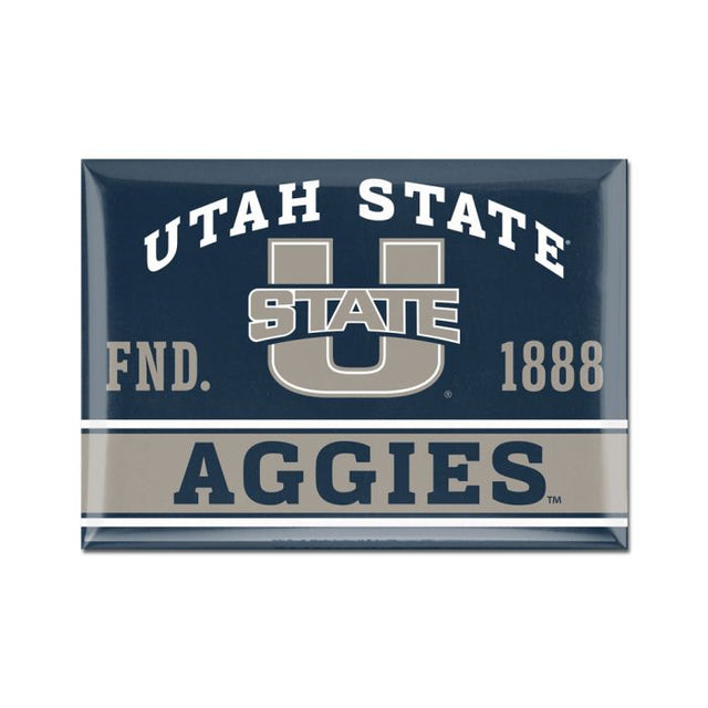 Imán de metal de 2,5" x 3,5" de la fundación de Utah State Aggies