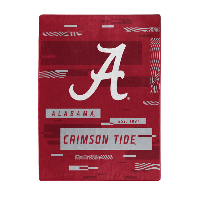 Manta Alabama Crimson Tide 60x80 Diseño digitalizado Raschel