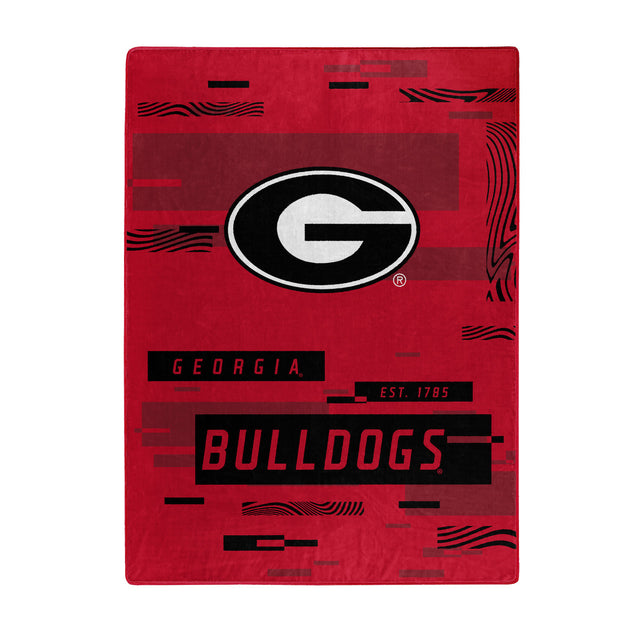 Manta de los Georgia Bulldogs de 60 x 80 pulgadas con diseño digital Raschel