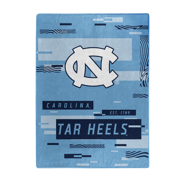 Manta Tar Heels de Carolina del Norte 60x80 Diseño digitalizado de Raschel