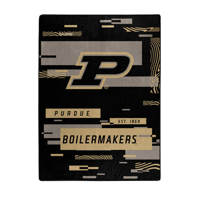 Manta de Purdue Boilermakers 60x80 Raschel Digitalize Design