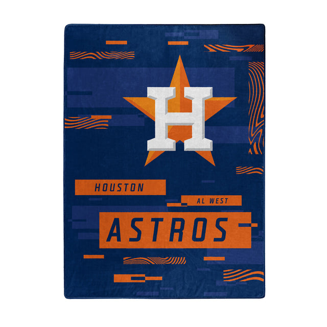 Manta de los Houston Astros de 60 x 80 pulgadas con diseño digitalizado de Raschel