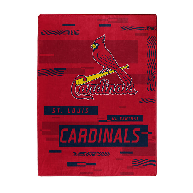 Manta de los St. Louis Cardinals de 60 x 80 pulgadas con diseño digitalizado de Raschel