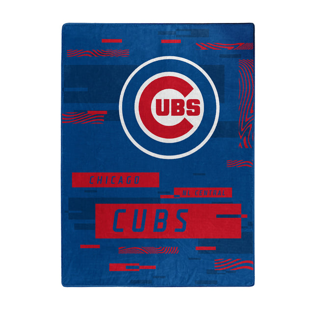 Manta de los Chicago Cubs de 60 x 80 con diseño digital Raschel