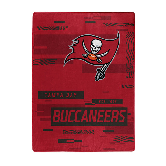 Manta de los Tampa Bay Buccaneers de 60 x 80 pulgadas con diseño digitalizado de Raschel