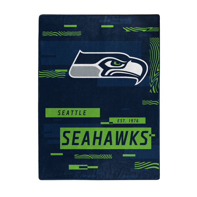 Manta de los Seattle Seahawks de 60 x 80 pulgadas con diseño digital Raschel