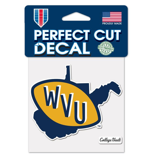 West Virginia Mountaineers /College Vault Perfect Cut Color Decal 4" x 4"